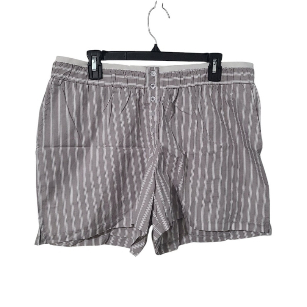 Grey and White Stripe Boxer Shorts NWT